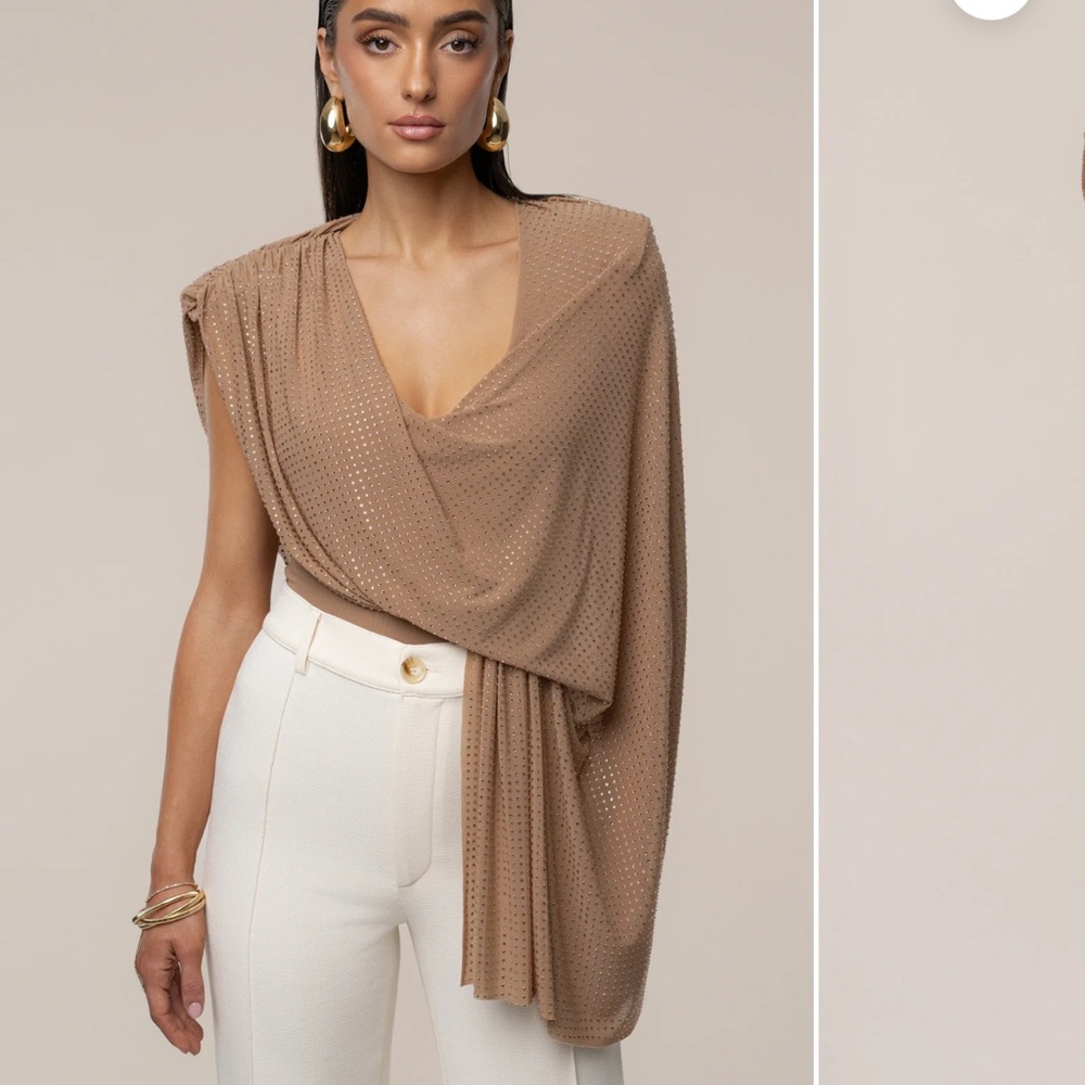 JLUXLABEL PECAN DRAPED DREAMS HOT FIX TOP
